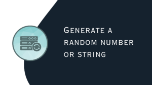 JavaScript - Generate a random number or string