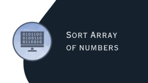 Sort-array-of-numbers-JavaScript