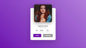 Read more about the article Interactive Profile Card Design with CSS Animations